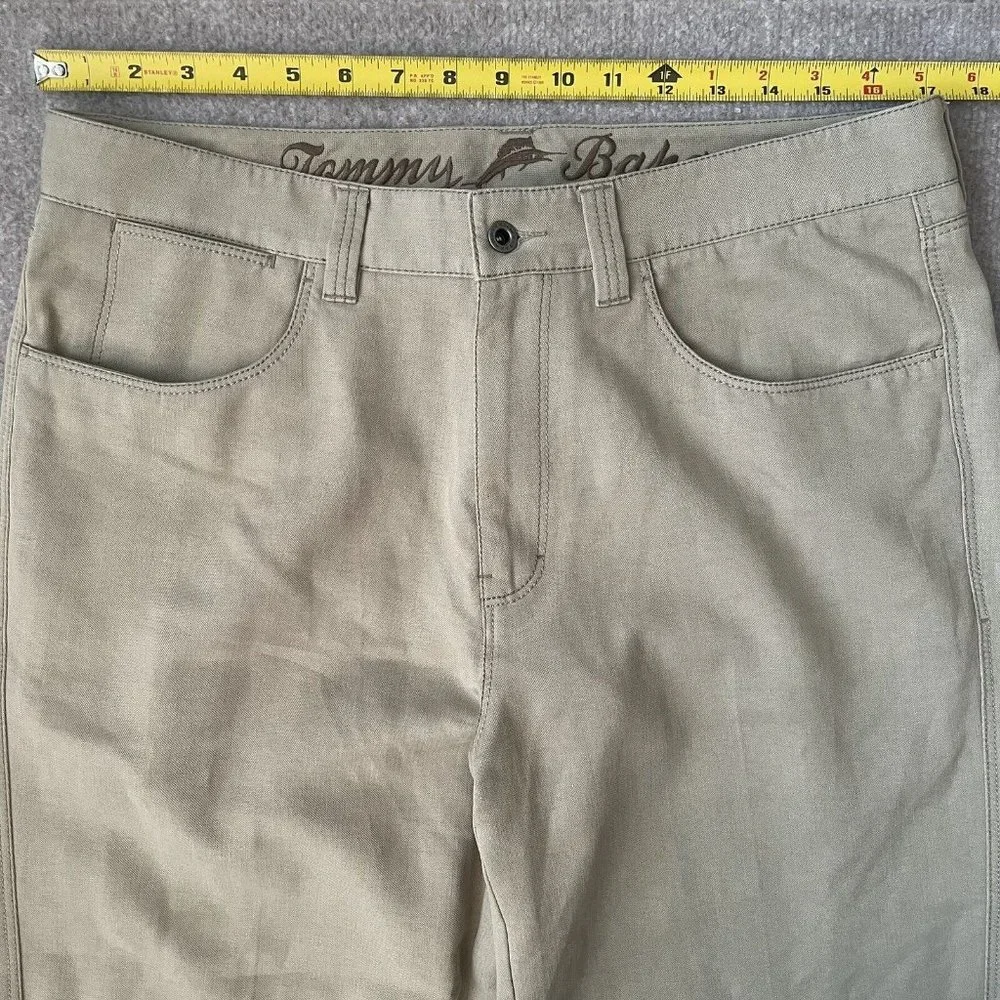 Tommy Bahama Pants Mens 34x34 Beige Khaki Lyocell Cotton Casual ACTUAL 34x31